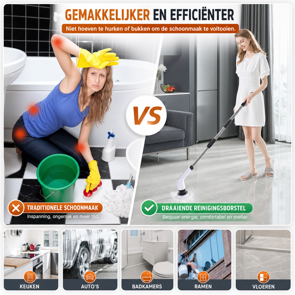 Wellness : ScrubPro Electric Spin Scrubber - Cordless Cleaning Brush in van Vandaliamo