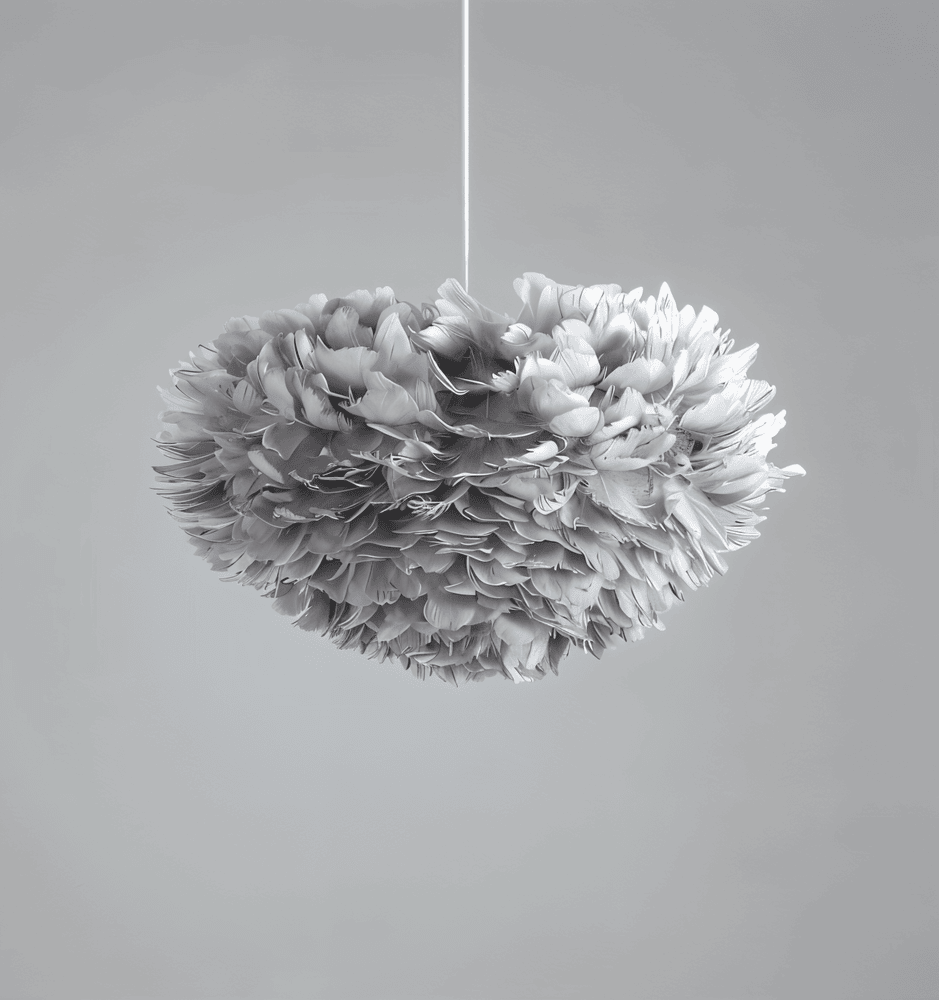 Pendant Light : Feathered Sphere Pendant Lamp in van Vandaliamo