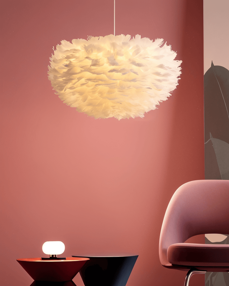 Pendant Light : Feathered Sphere Pendant Lamp in van Vandaliamo