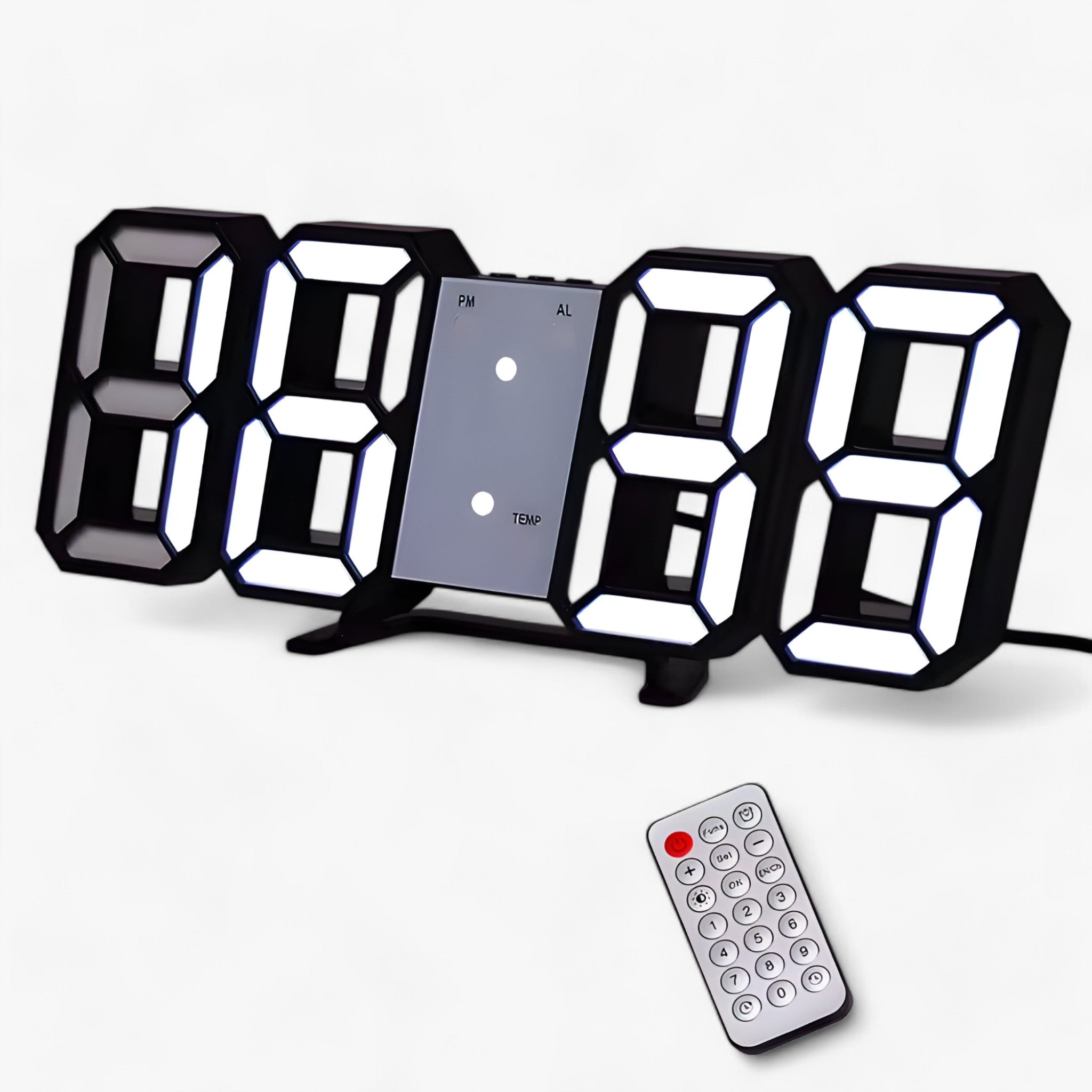 NordiClock | Vækkeur og digital ur - Multifunktionel elektronisk skærm - Hvid - other - {{ product_tags }