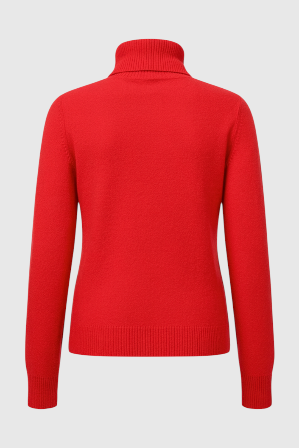 Women's Sweaters : Red Fleece Lined Thermal Turtleneck Sweater in van Vanda Liamo