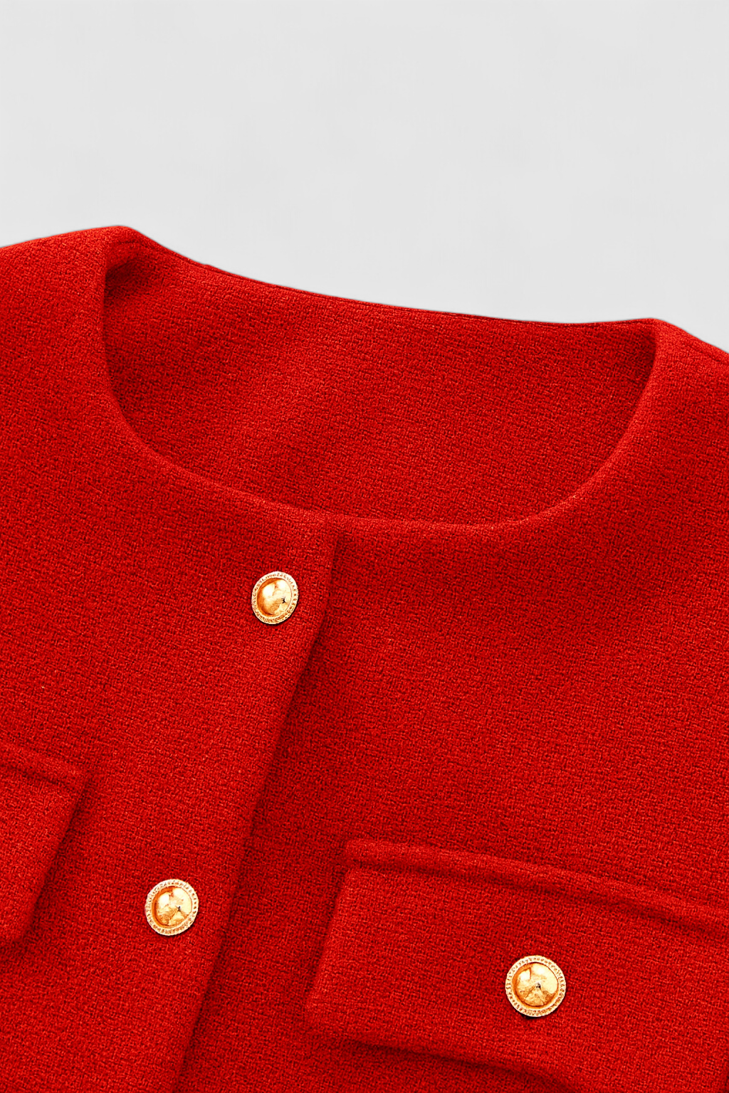Jacket : Women's Red Puffer Winter Short Jacket - Warm & Stylish in van Vanda Liamo