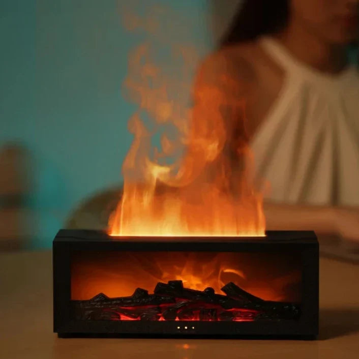 HearthGlow Flame Humidifier – Cozy Fire Effect Diffuser