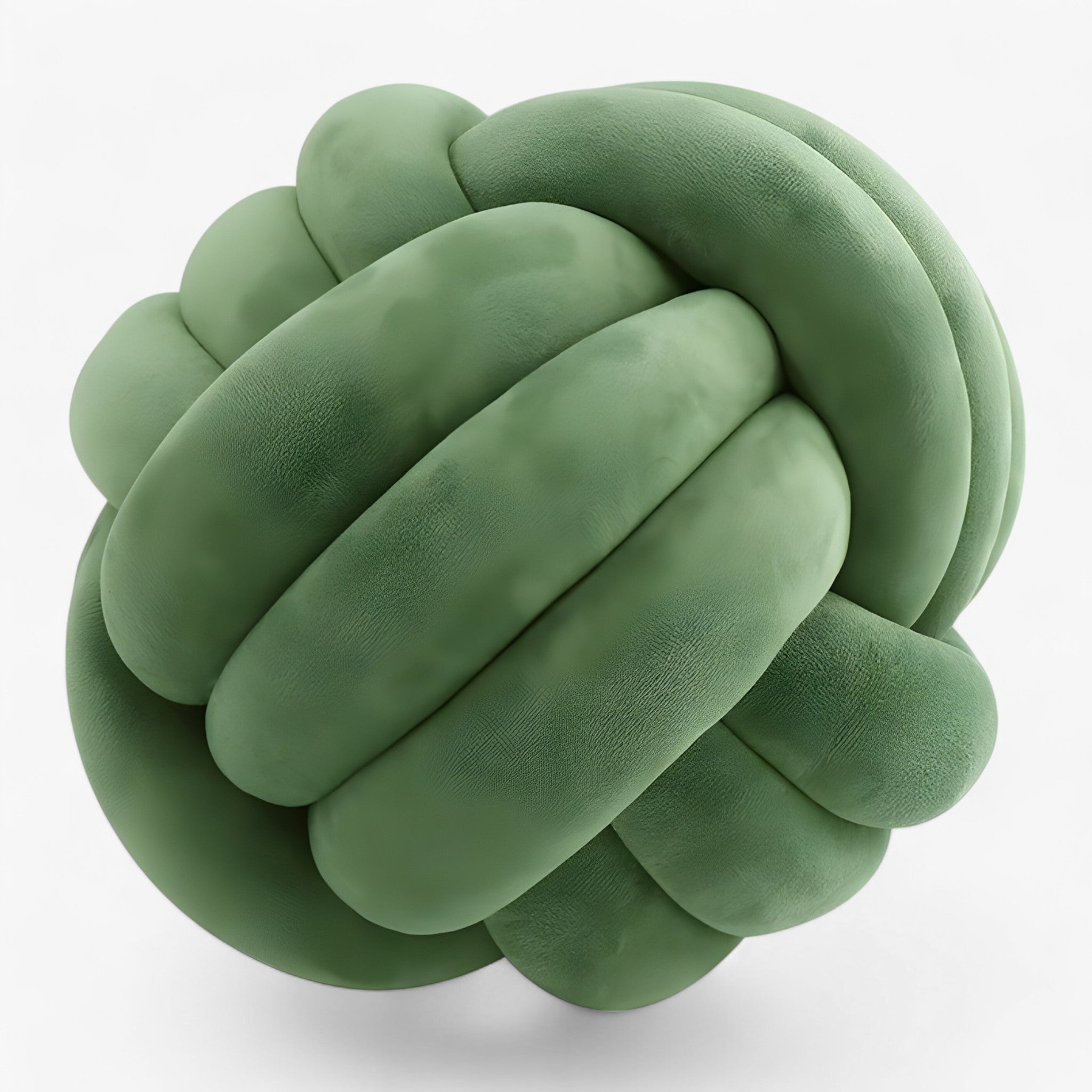 house & garden : Round Knot Pillow Cover - Cuddle and Decorative in Green van Vandaliamo