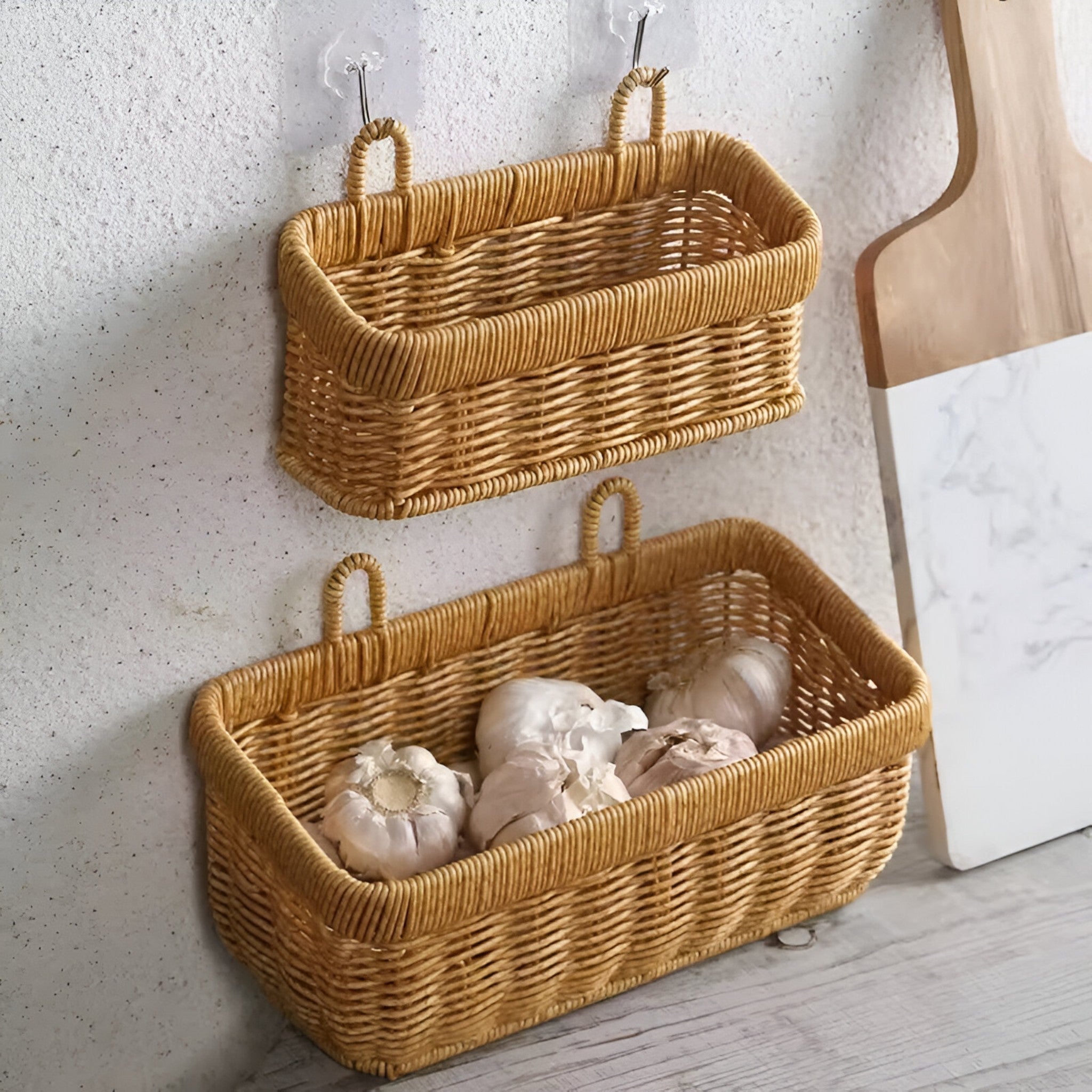 house & garden : Hand-woven wall-mounted storage basket in van Vandaliamo