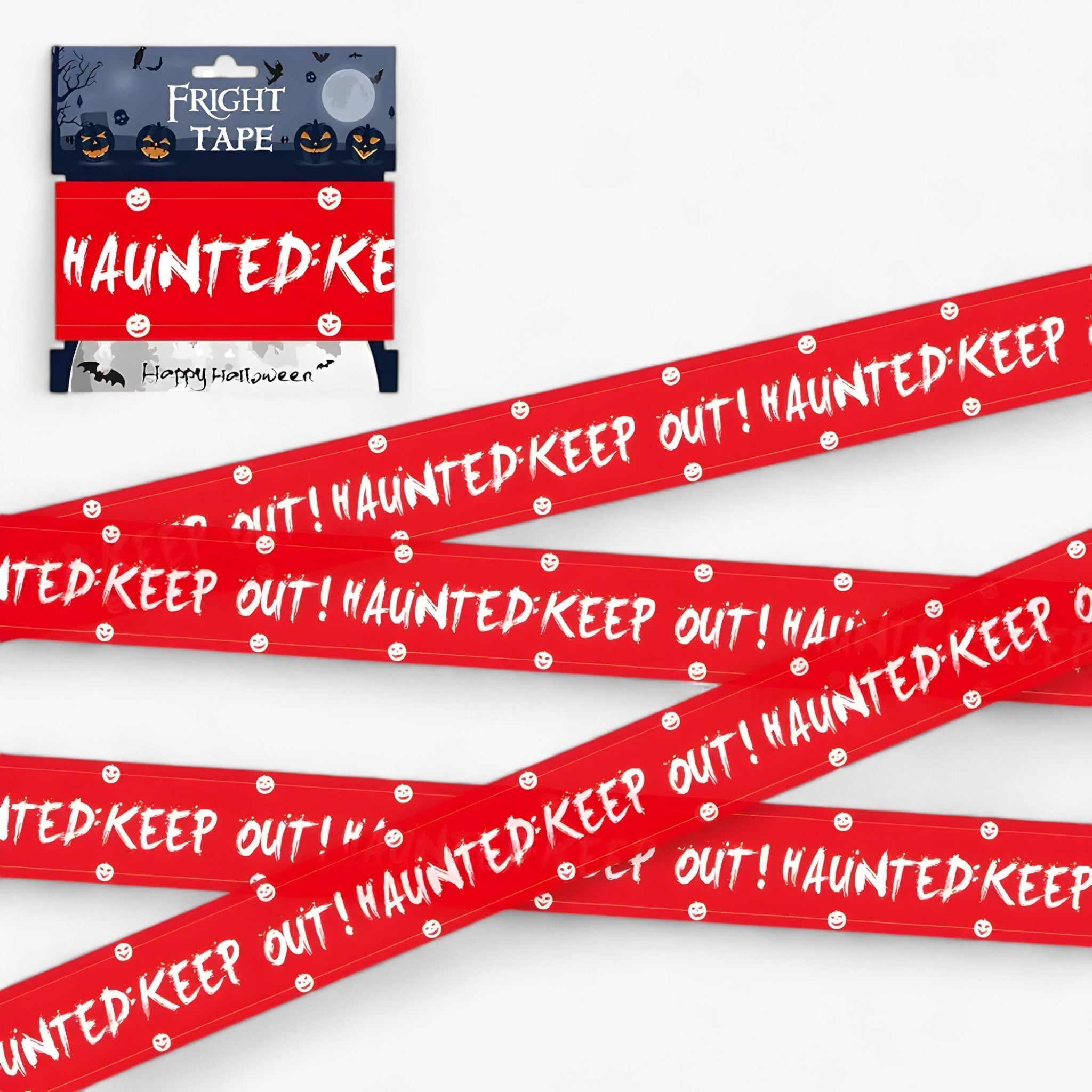 Party Decoration : Bandeau Waarschuwing Skull Halloween - Angstaanjagende Decoratie voor Feesten - Rood 9M in Rood 9M van Pantino