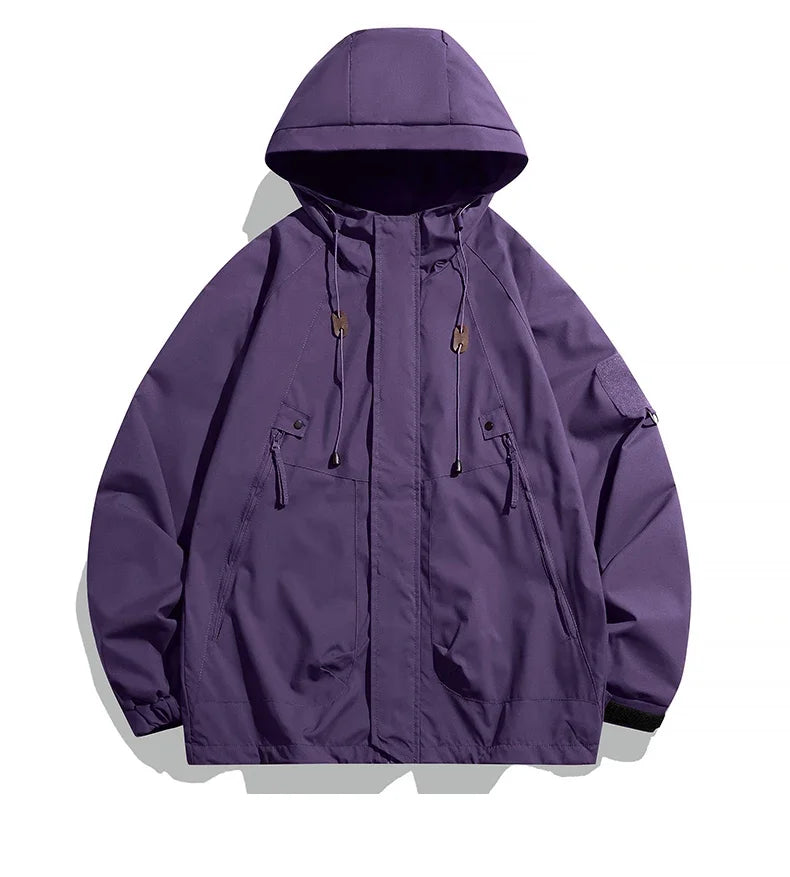 Men's Waterproof Hooded Windbreaker Jacket