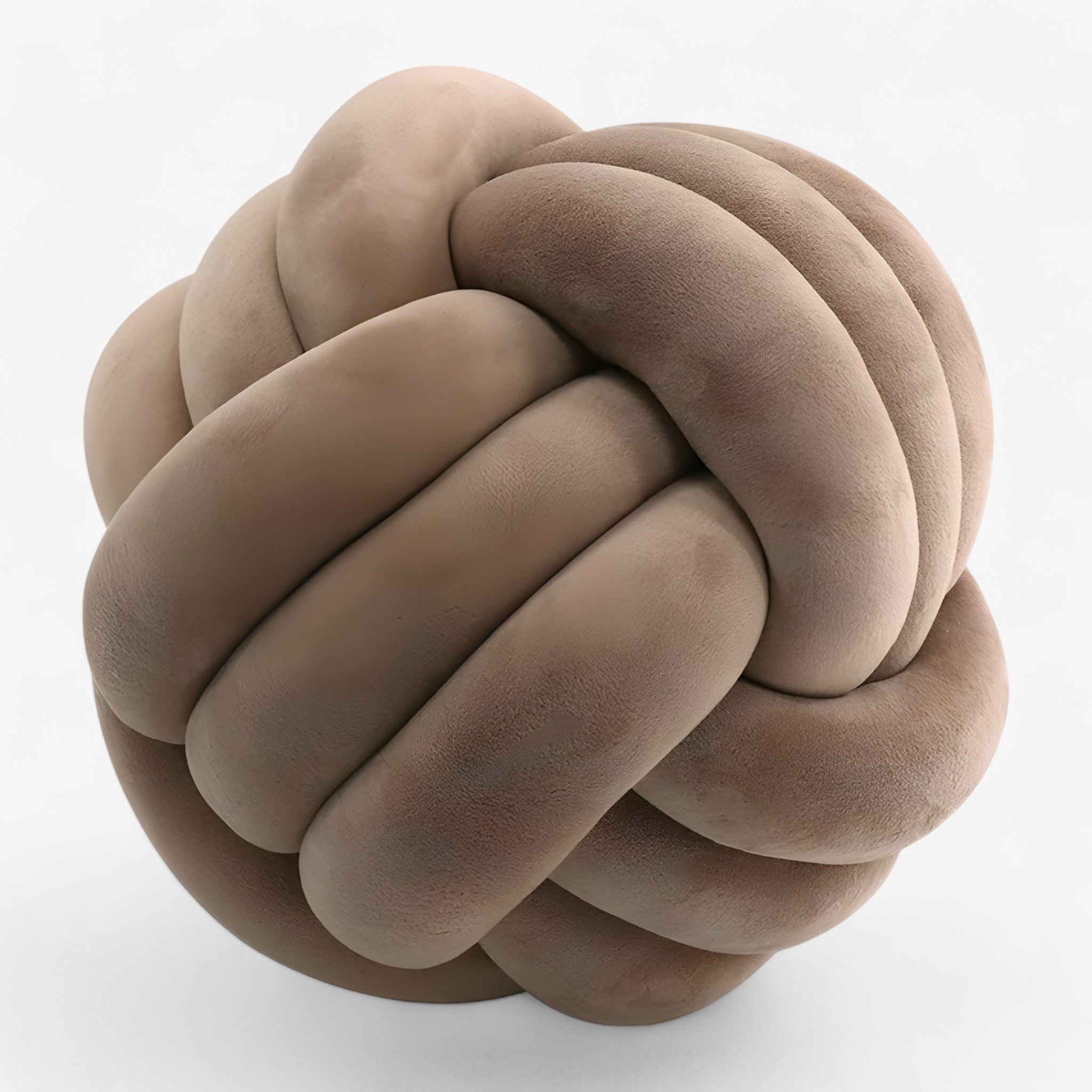 house & garden : Round Knot Pillow Cover - Cuddle and Decorative in Brown van Vandaliamo