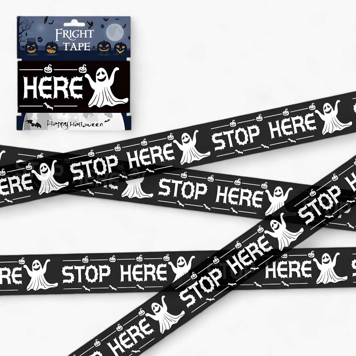 Party Decoration : Halloween Warning Banner - Spooky Party Decoration in Black 6M van Vandaliamo