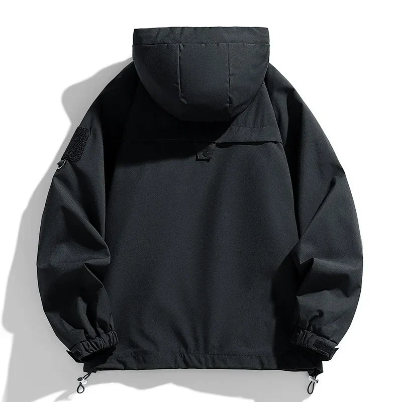 Men's Waterproof Hooded Windbreaker Jacket