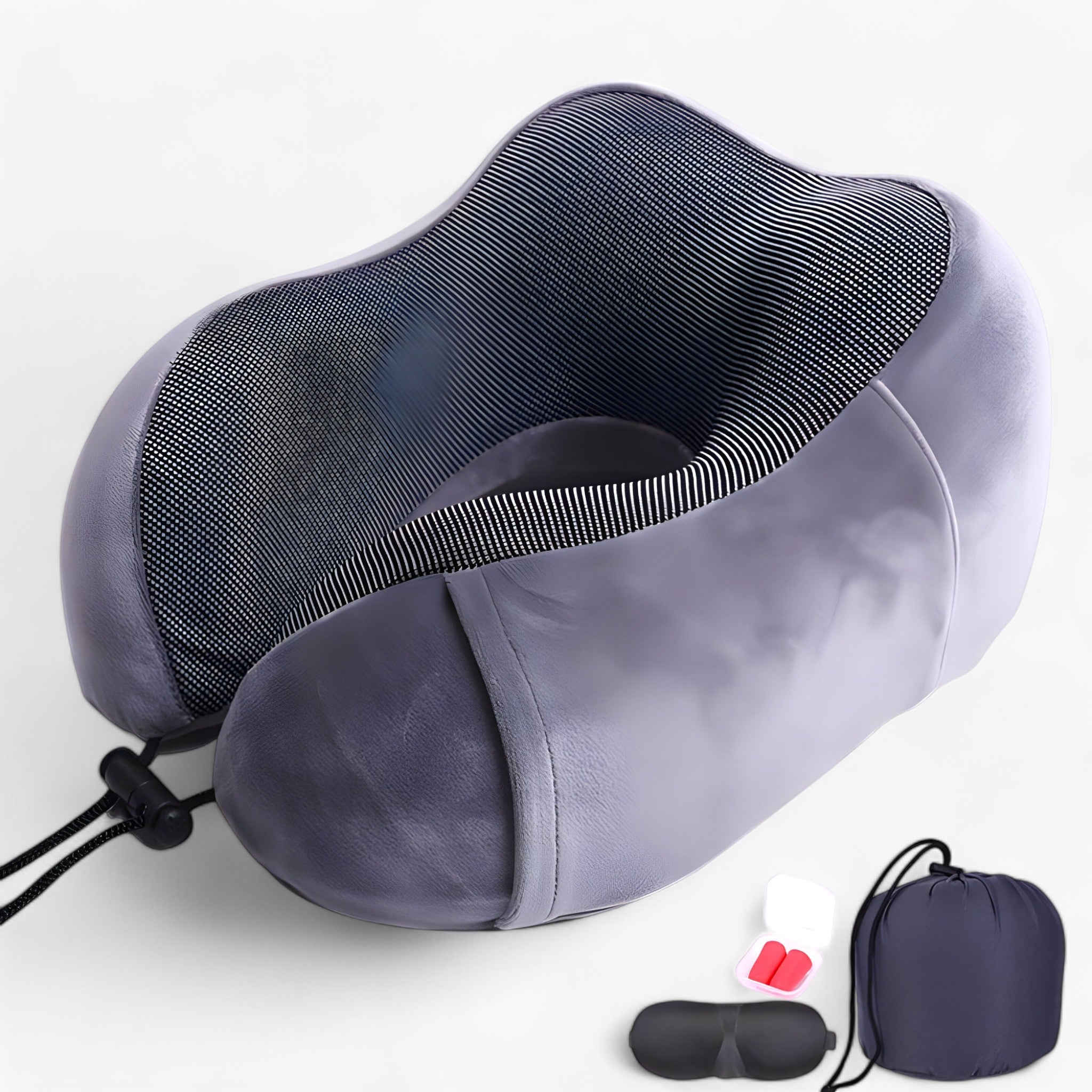other : U-shaped Travel Pillow - Memory Foam for Neck Support in Grey Set van Vandaliamo