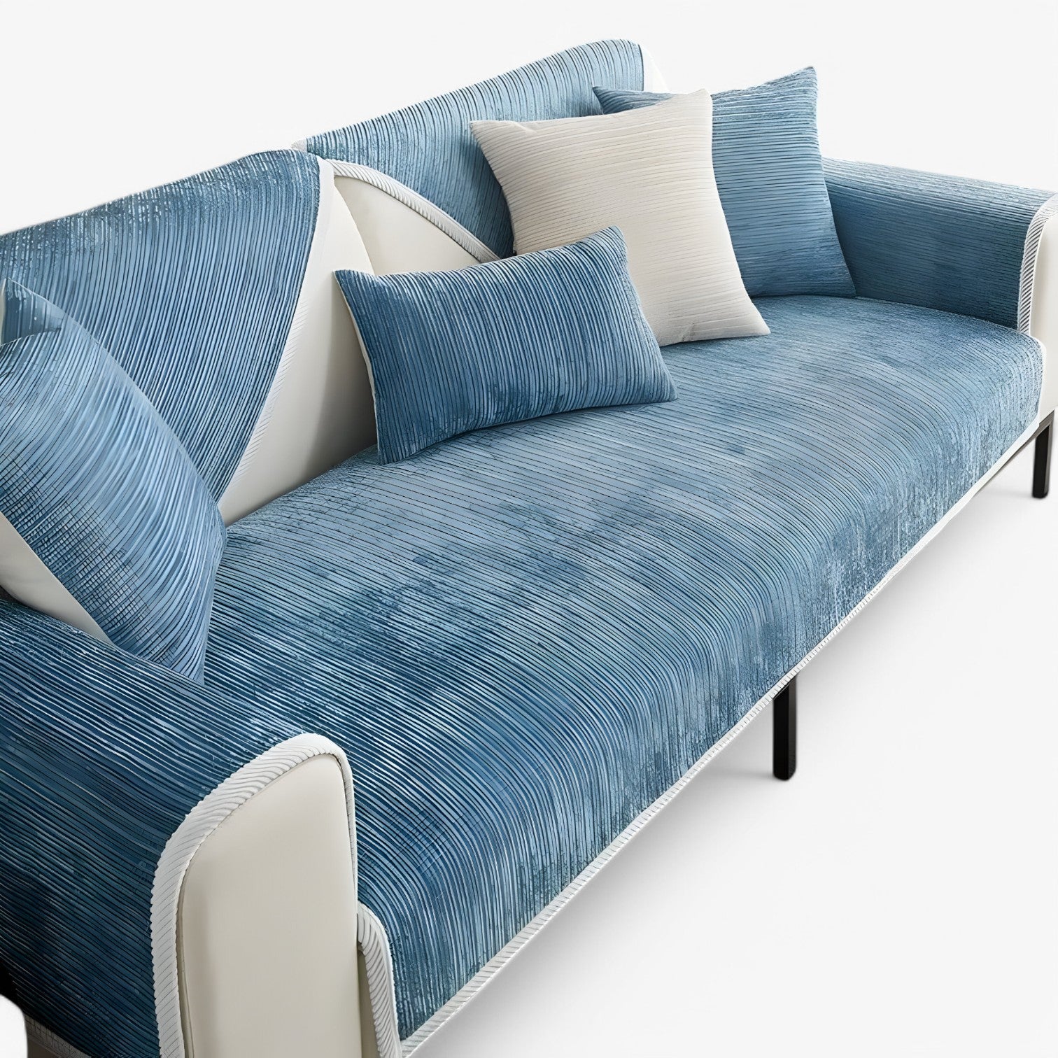 house & garden : Striped Chenille Sofa Cover - Protects & Decorates Your Sofa in van Vandaliamo