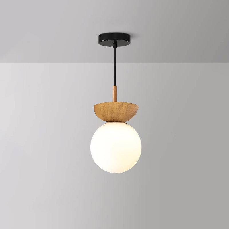 Home Decor : Nordic Orb Ceiling Lamp - Wood Grain & Metal Accent in van Vandaliamo