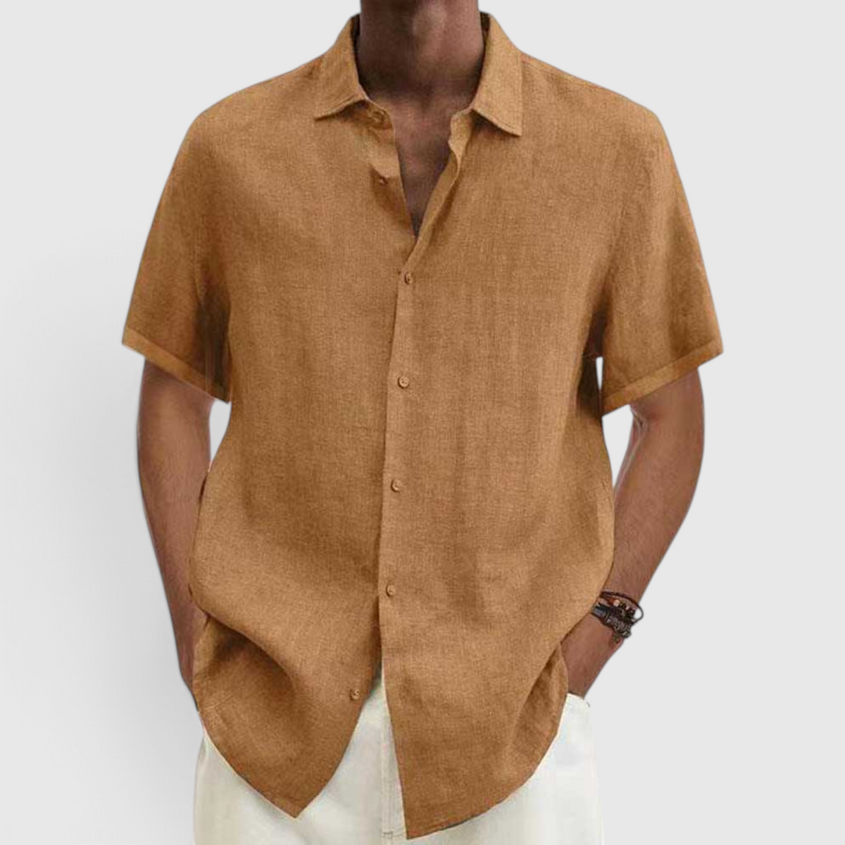 Fashion : Men's Casual Short-Sleeve Shirt - Everyday Button-Up in van Vanda Liamo