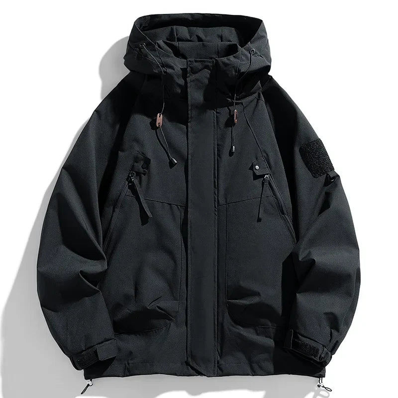Men's Waterproof Hooded Windbreaker Jacket