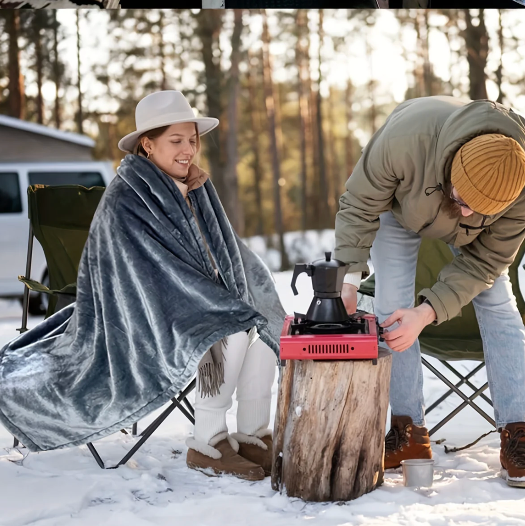 Home Decor : 12V Electric Car Heating Blanket - Washable Travel Throw in van Vandaliamo
