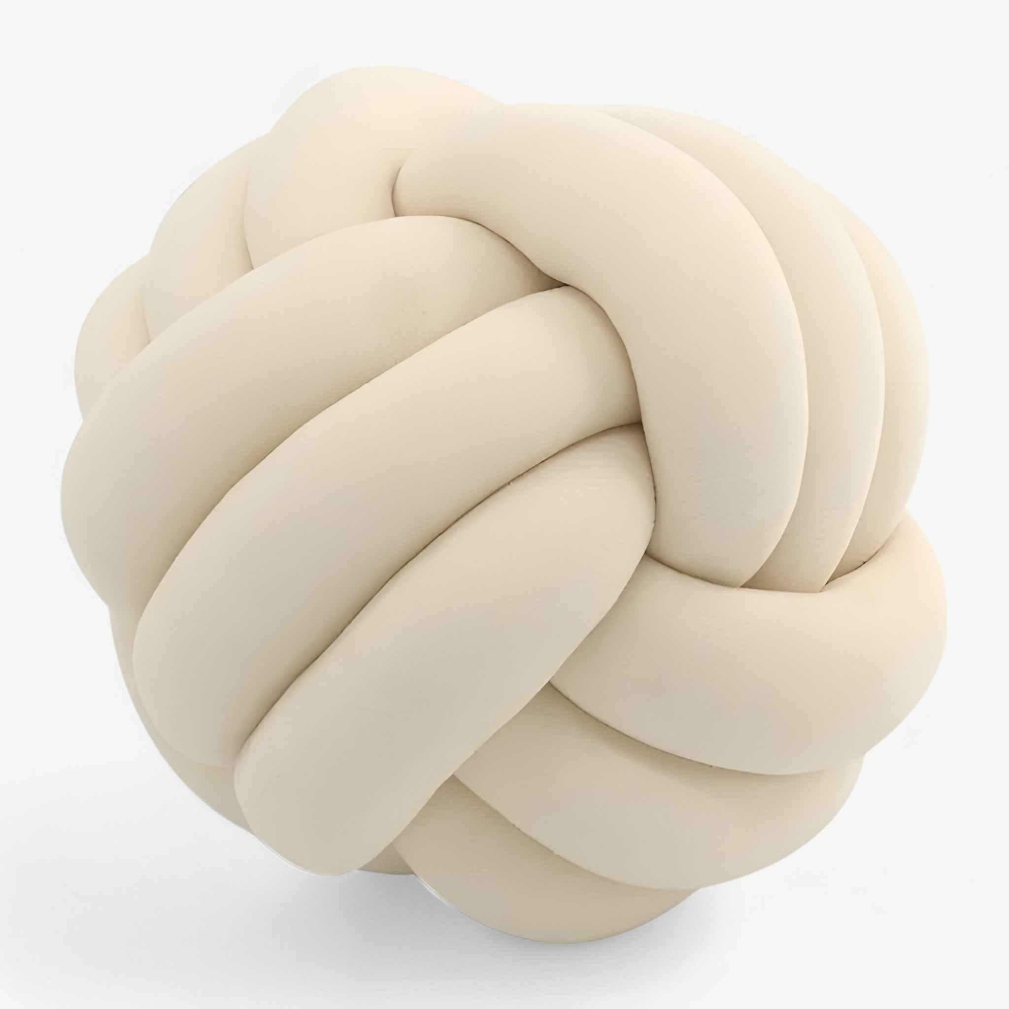 house & garden : Round Knot Pillow Cover - Cuddle and Decorative in Beige van Vandaliamo