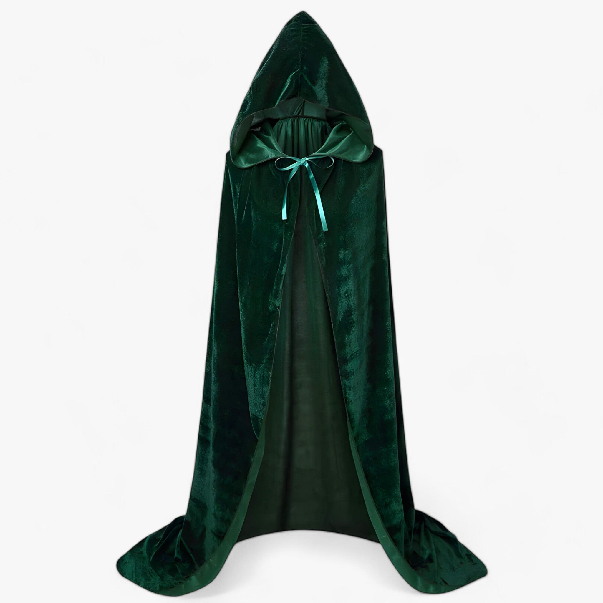 other : Morgane Heksenmantel - Cape met Muts voor Halloween Cosplay in Groen van Pantino