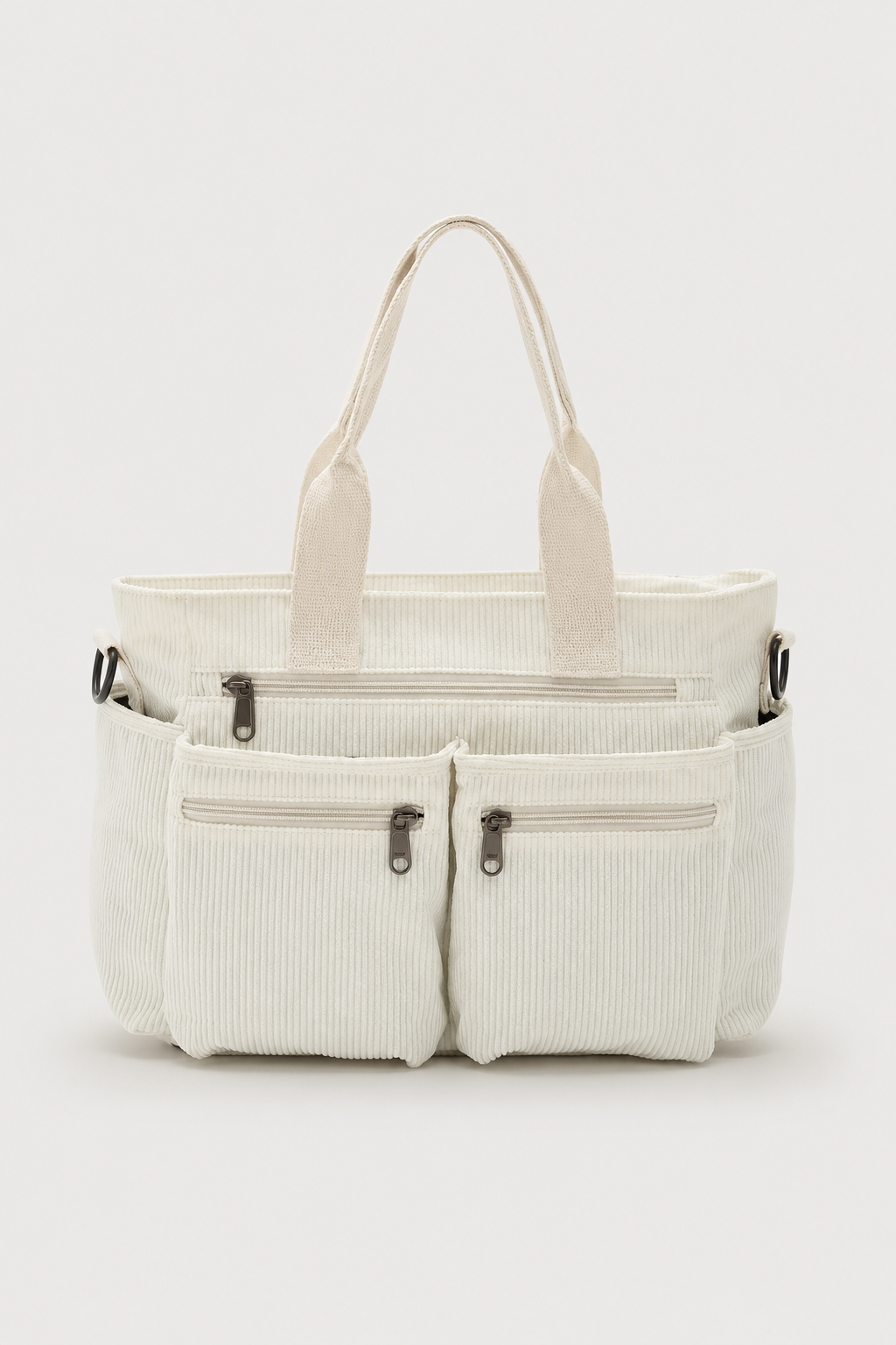 Soft-Ribbed Multi-Pocket Crossbody Bag – Spacious Everyday Utility Companion