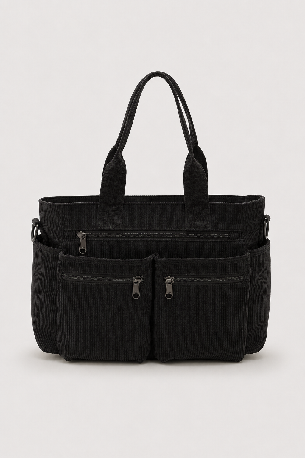 Soft-Ribbed Multi-Pocket Crossbody Bag – Spacious Everyday Utility Companion