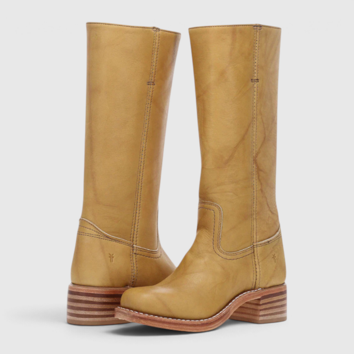 Fashion : Women's Knee-High Leather Boots with Heel in van Vanda Liamo
