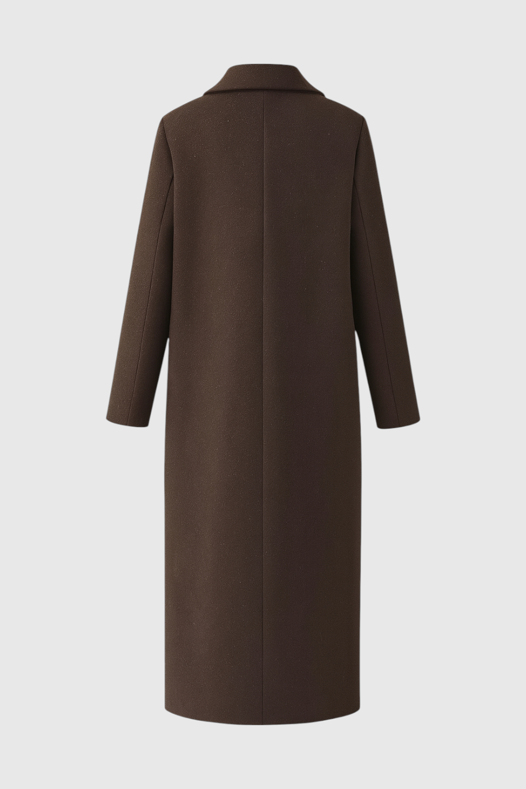 Coat : Women's Long Brown Coat in van Vanda Liamo