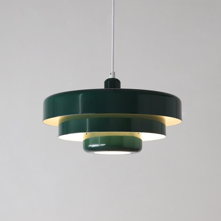 Home Decor : Three-Tier Bauhaus Pendant Lamp - Nordic Metal Fixture in Green van Vandaliamo