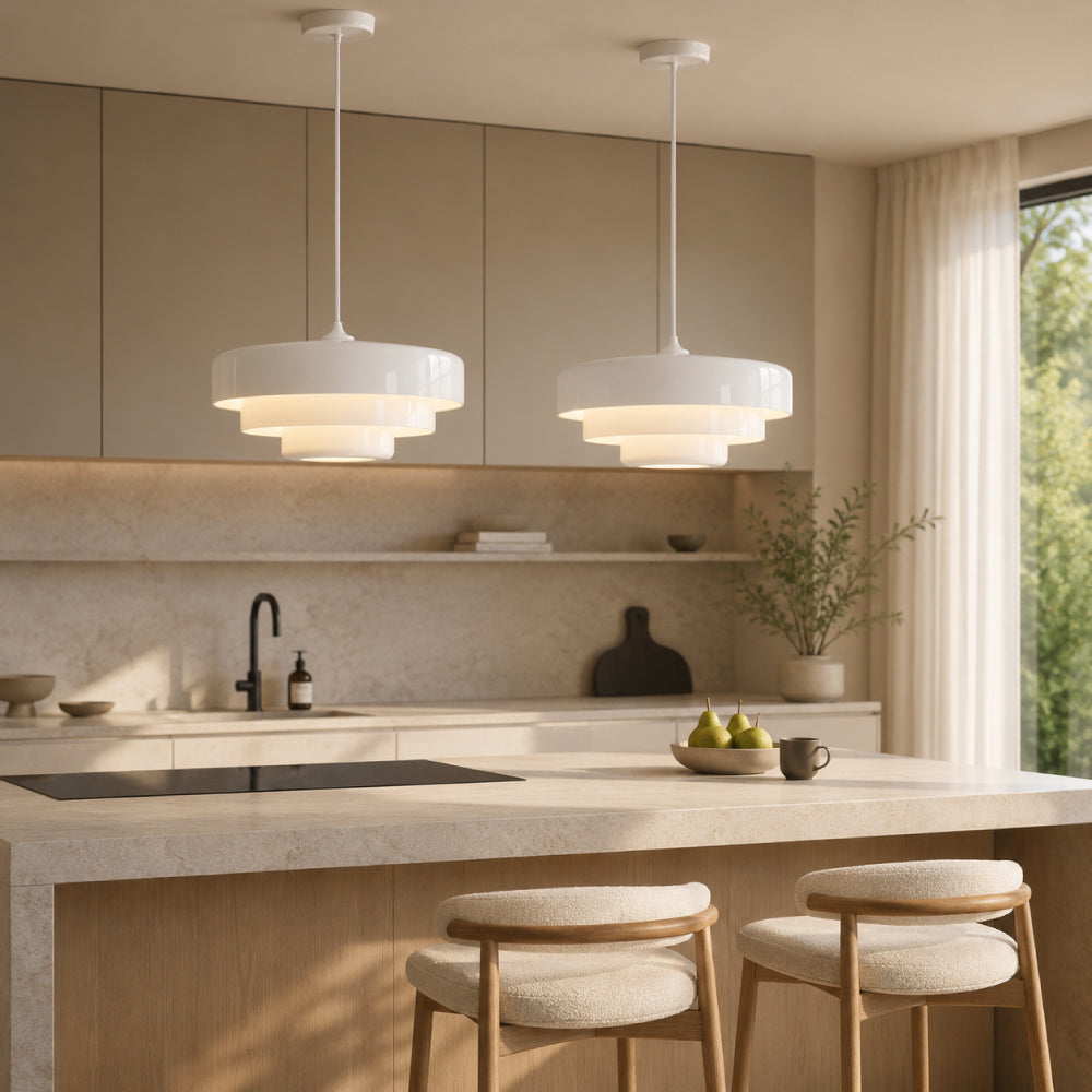 Home Decor : Three-Tier Bauhaus Pendant Lamp - Nordic Metal Fixture in van Vandaliamo