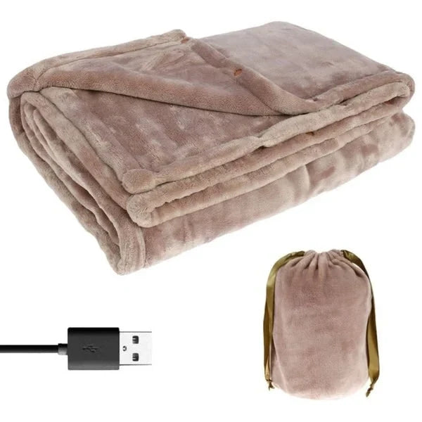 Home Decor : USB Heated Blanket with Sleeves - Wearable Warmth in Pink van Vandaliamo