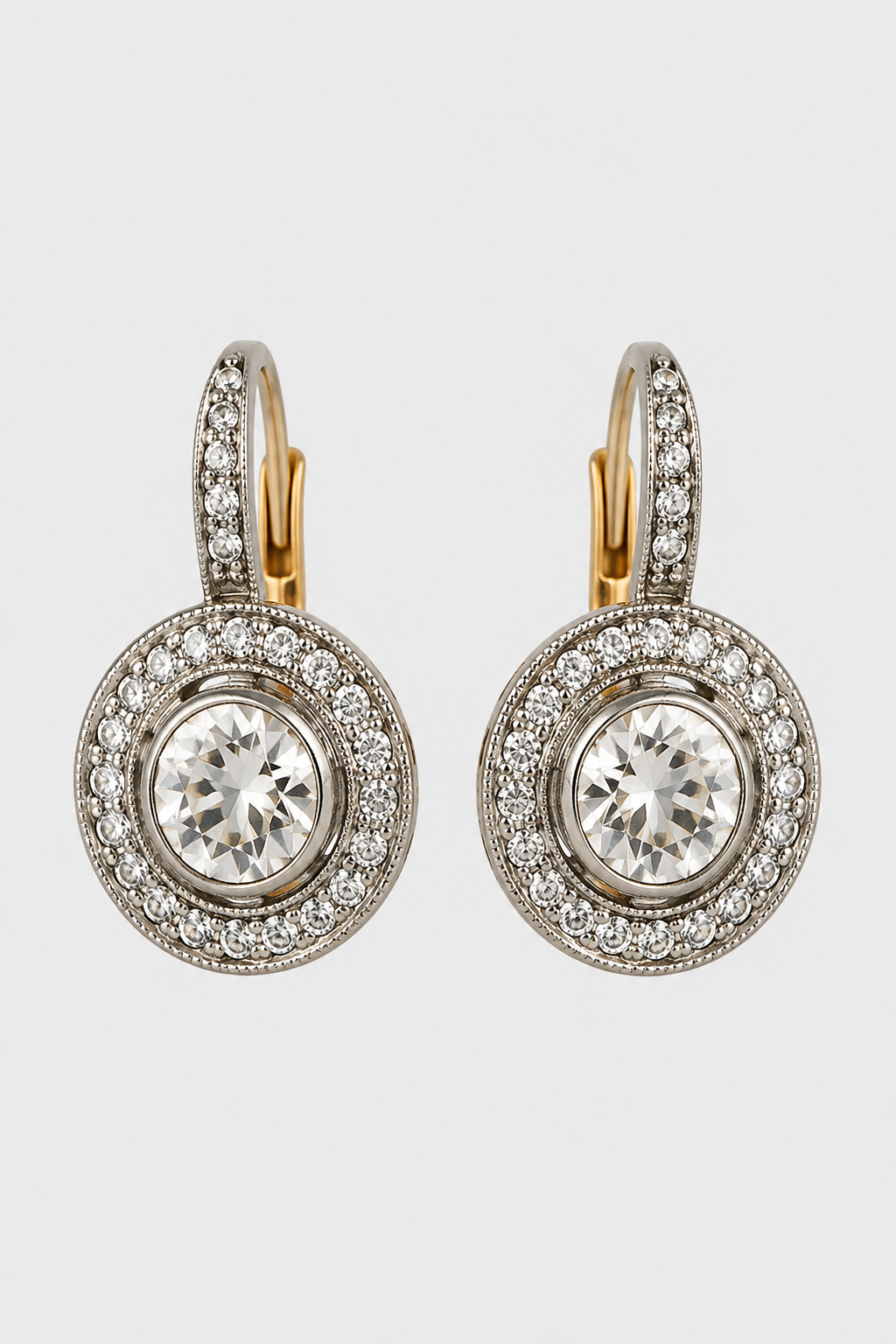 Earrings : Vintage Silver Cubic Zirconia Earrings - Elegant Jewelry in van Vandaliamo