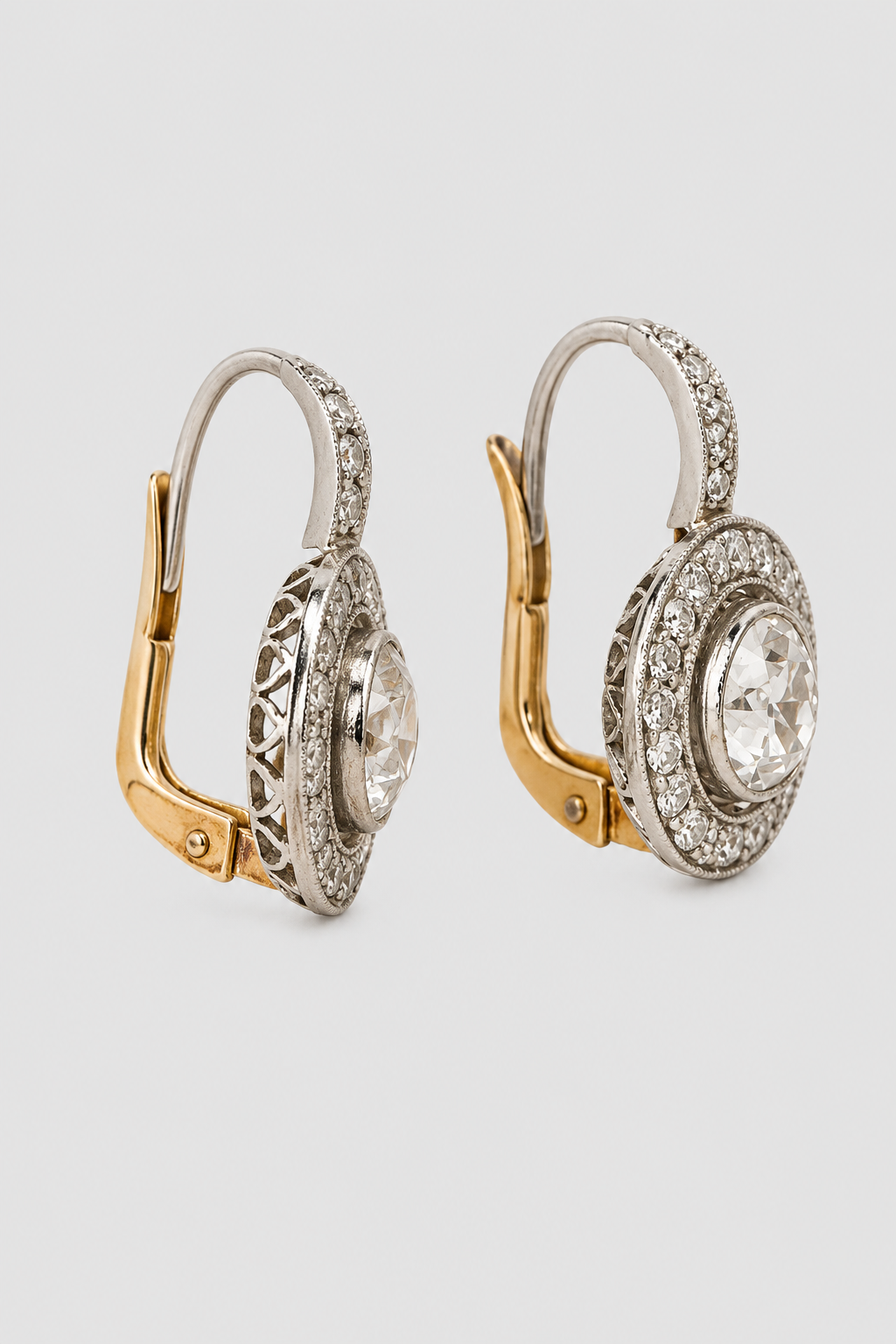 Earrings : Vintage Silver Cubic Zirconia Earrings - Elegant Jewelry in van Vandaliamo