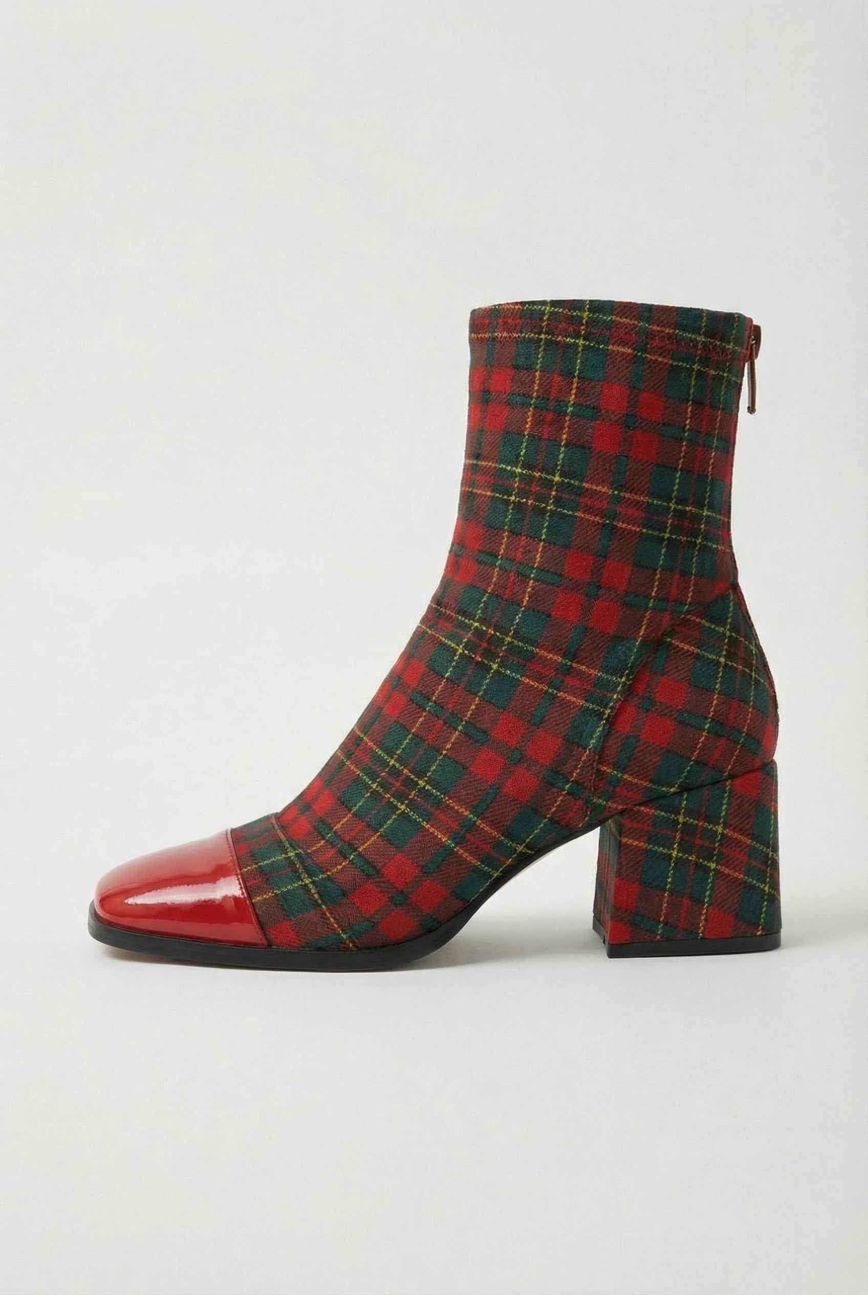 Women's Boots : Vintage Women's Mid-Calf Boots in Red & Green in van Vanda Liamo