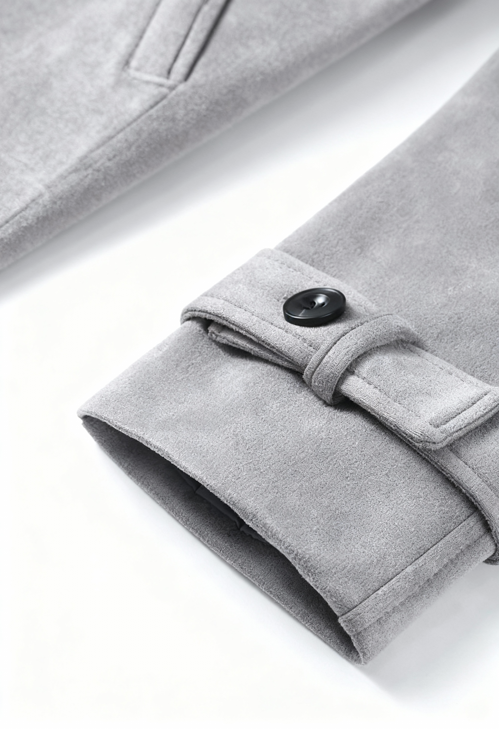 Coat : Women's Long Gray Coat with Belt in van Vanda Liamo