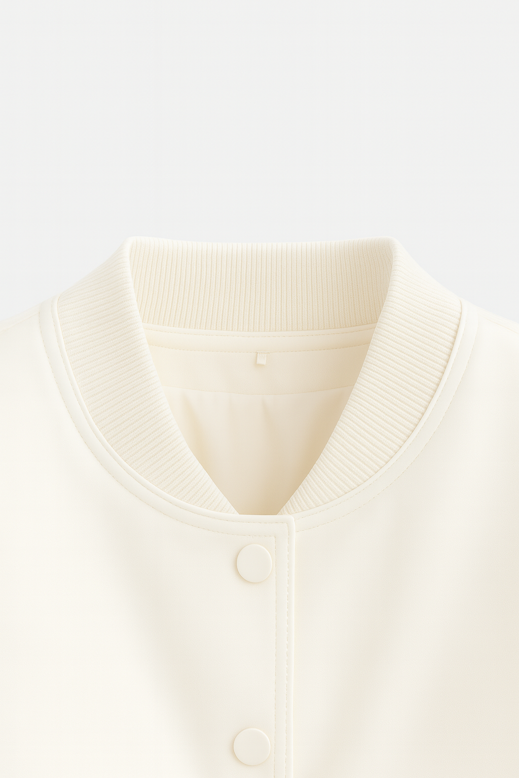 Jacket : Bomber Jacket for Women - White Lightweight Zip-Up for Casual Wear in van Vanda Liamo