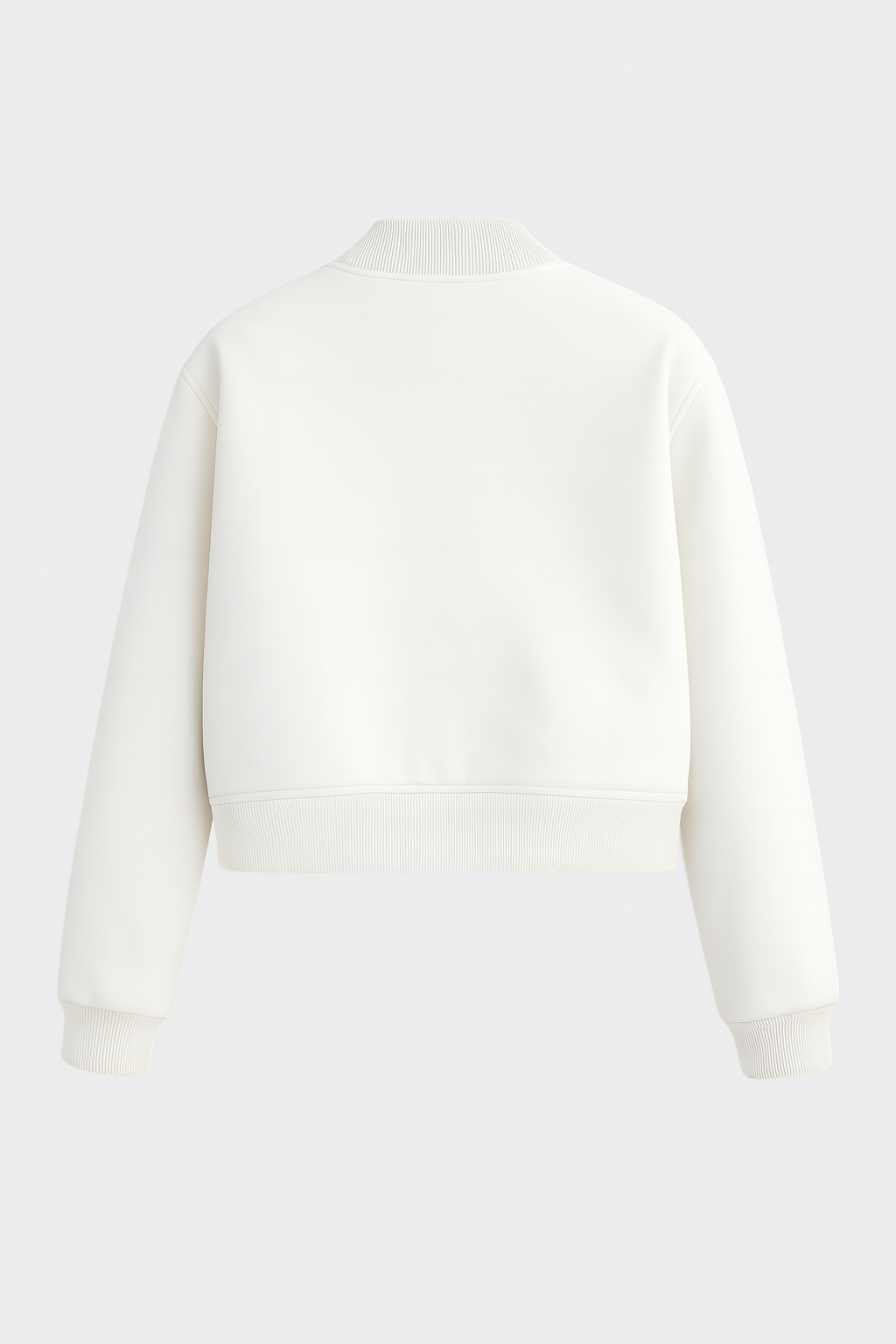 Jacket : Bomber Jacket for Women - White Lightweight Zip-Up for Casual Wear in van Vanda Liamo