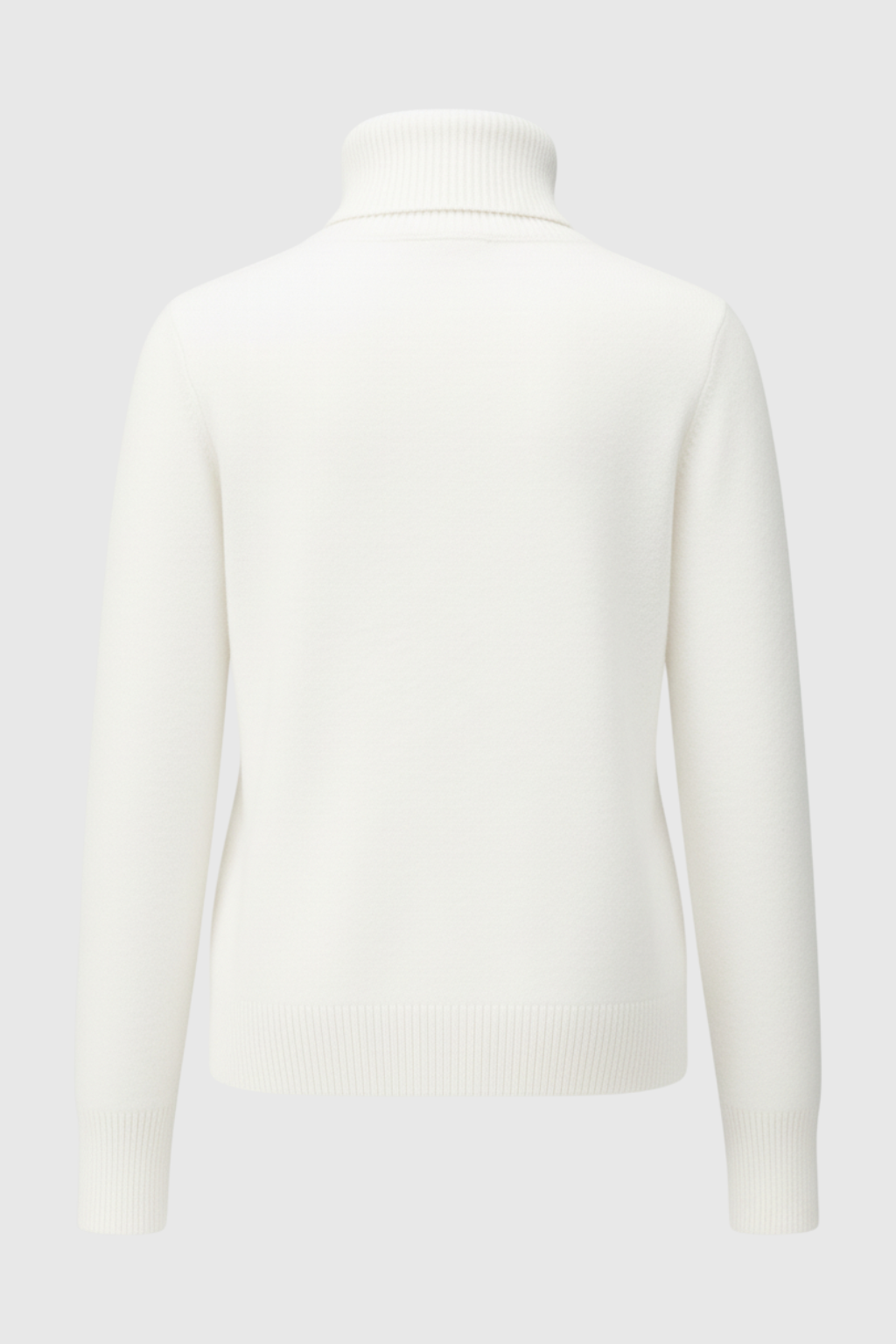 Women's Sweaters : White Fleece Lined Thermal Turtleneck Sweater in van Vanda Liamo
