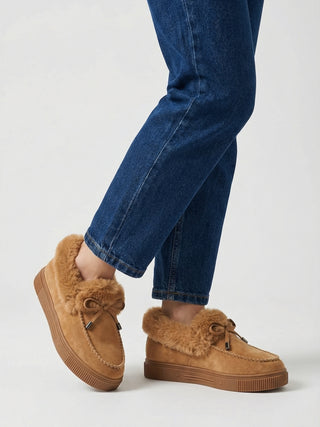 Women's Cozy Light Brown Snow Boots