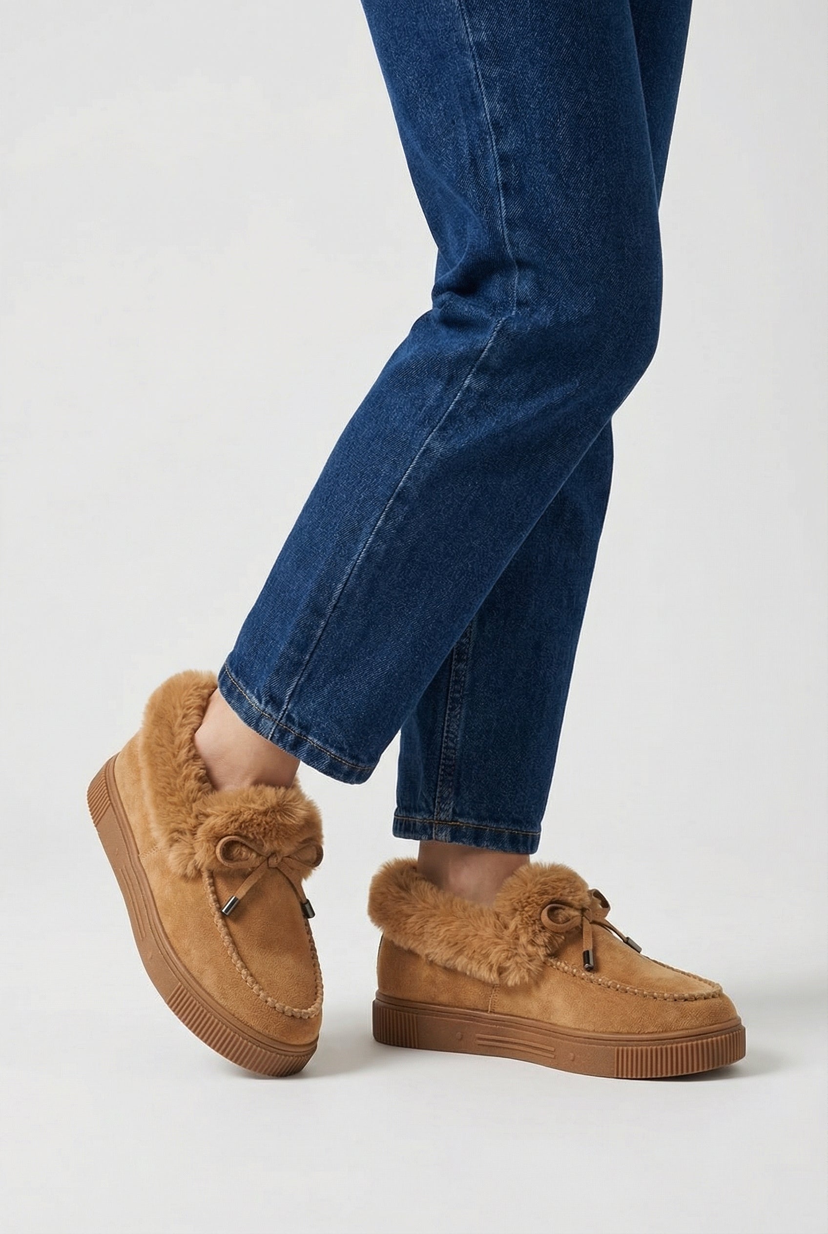 Women’s Snow Boots : Women's Cozy Light Brown Snow Boots in van Vanda Liamo
