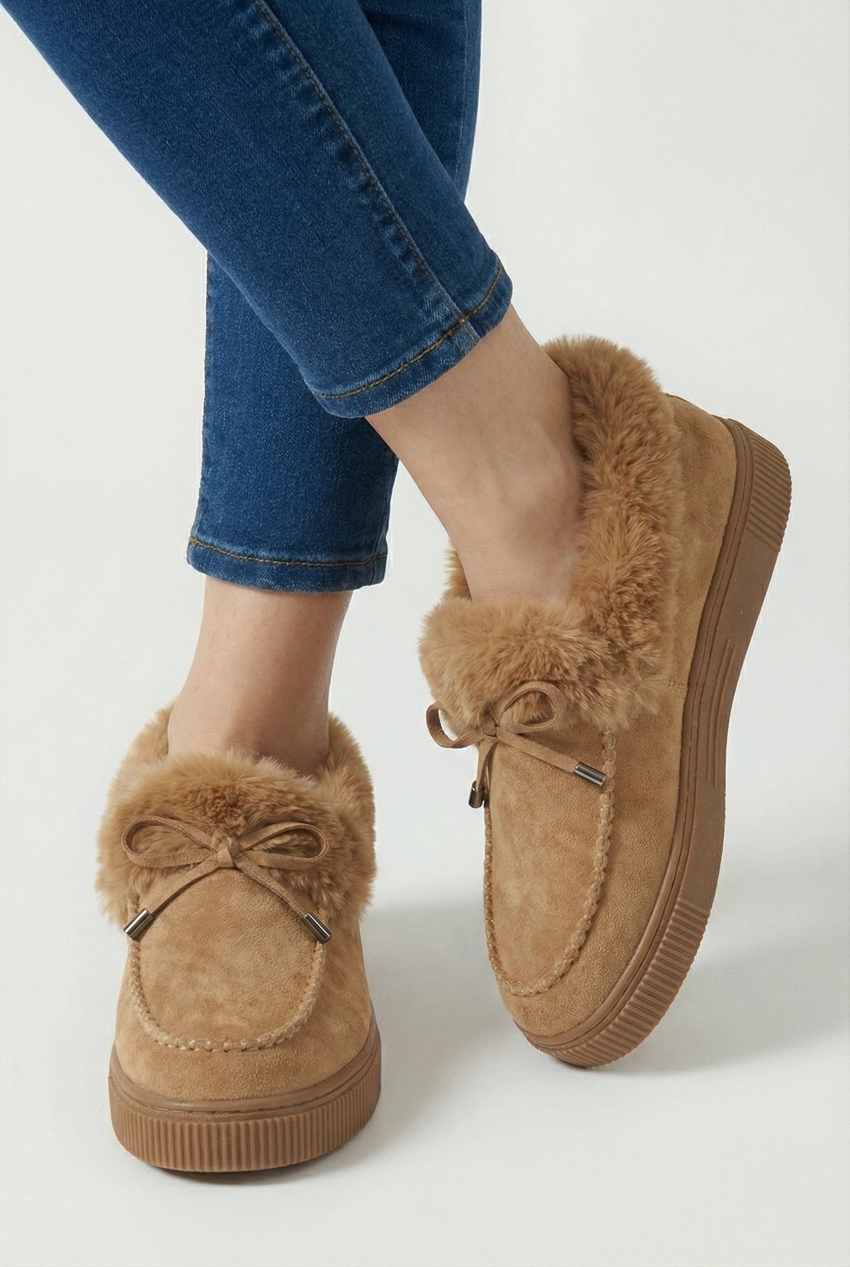 Women’s Snow Boots : Women's Cozy Light Brown Snow Boots in van Vanda Liamo
