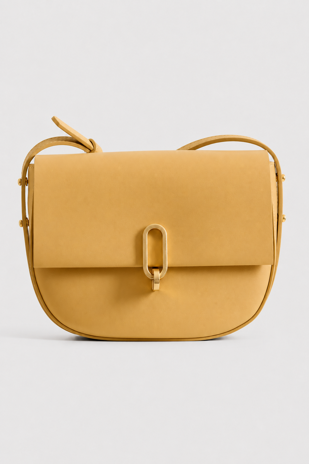 Bags : Mel | Women's saddle bag with a compact design in Yellow van Vandaliamo