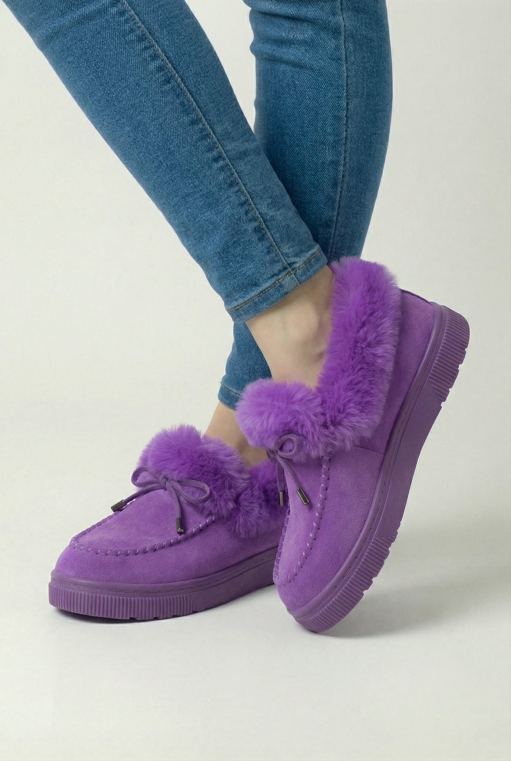 Women’s Snow Boots : Women's Purple Winter Snow Boots in van Vanda Liamo