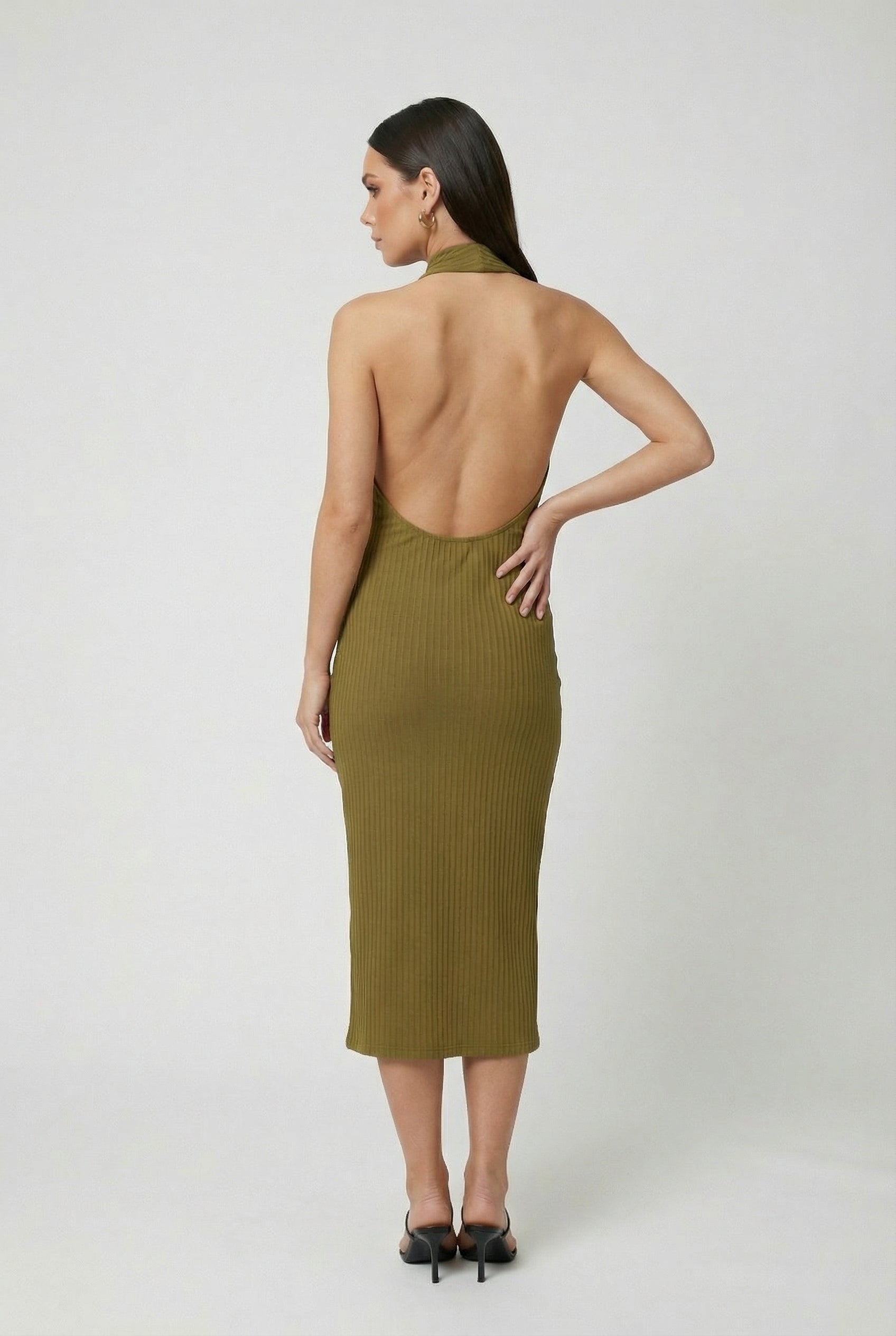 Dresses : Women's Olive Green Summer Dress in van Vanda Liamo