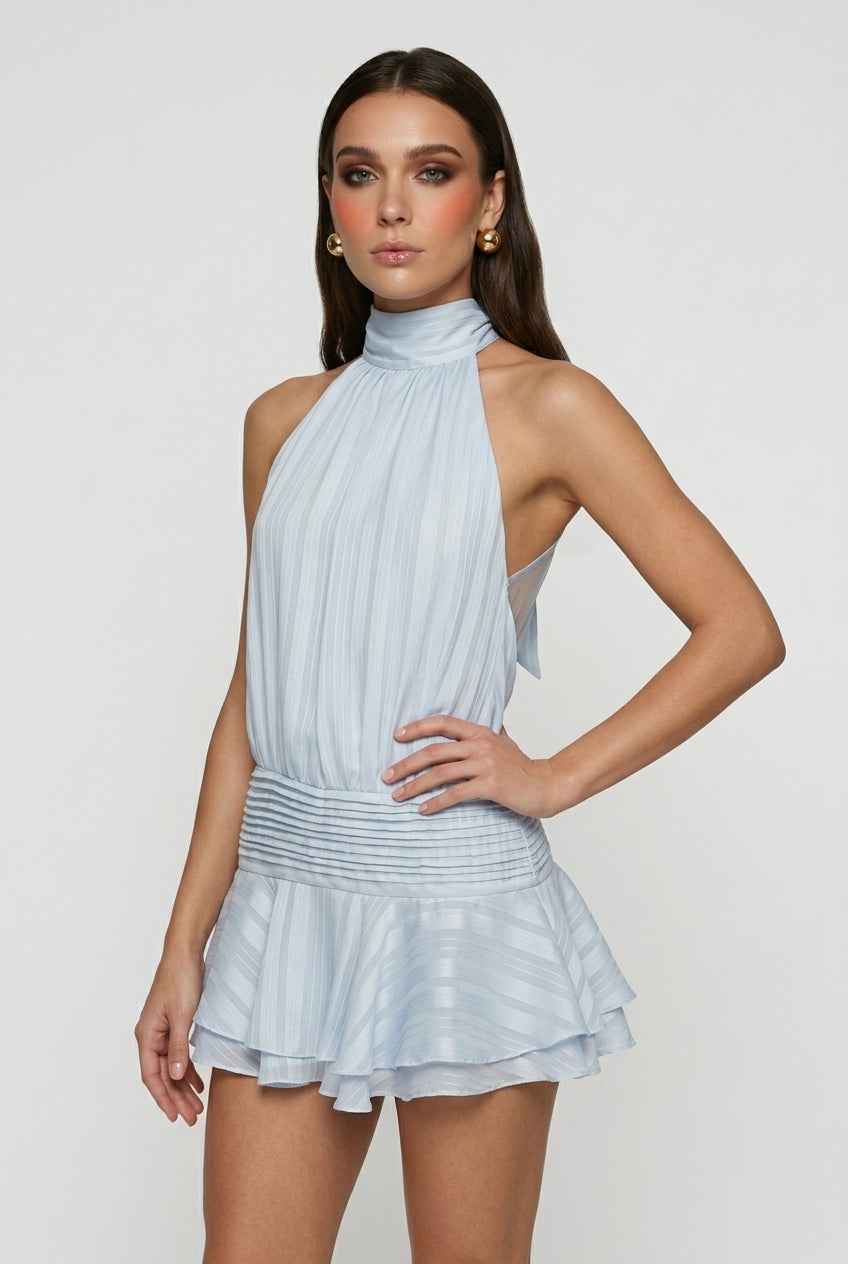Women's Dresses : Women’s Chic Blue Mini Summer Dress – Flattering Fit for Effortless Day Looks in van Vanda Liamo