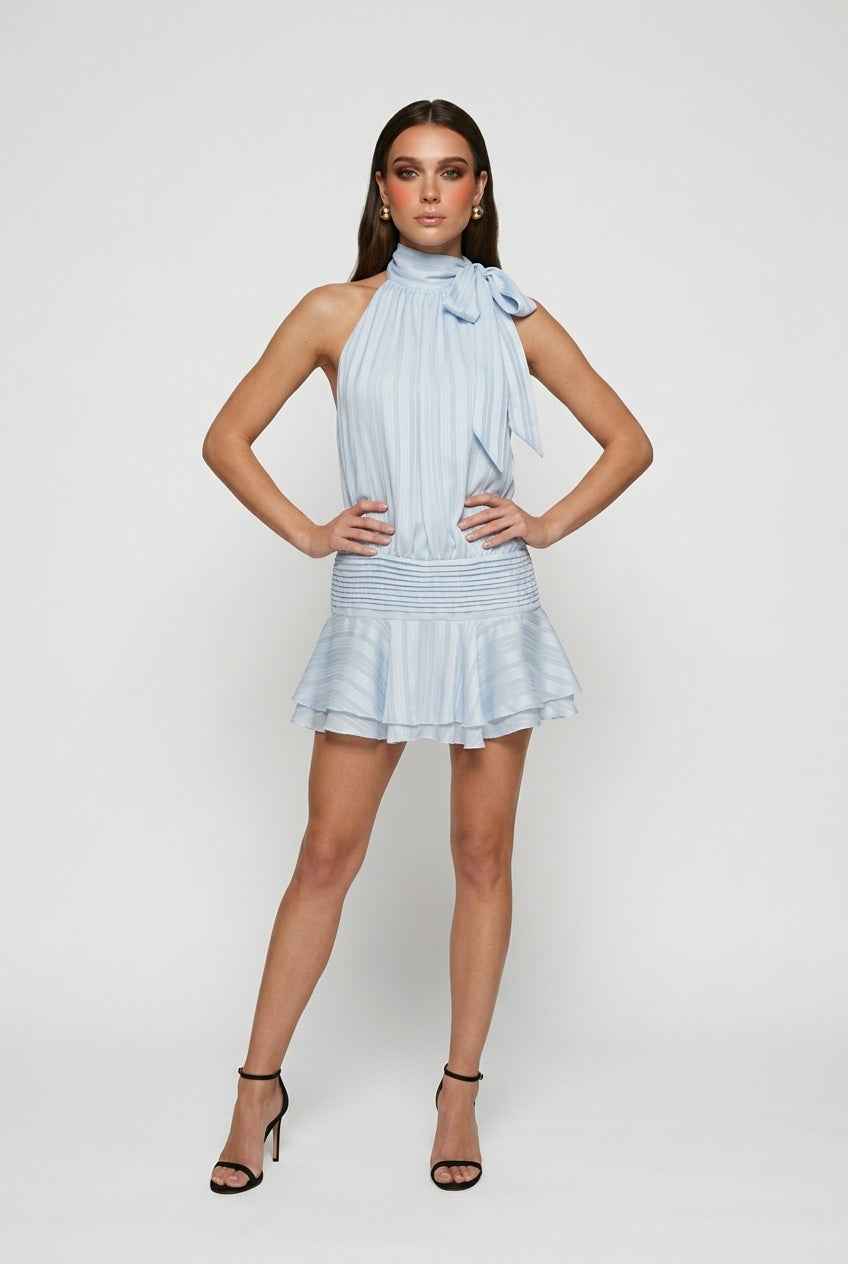Women's Dresses : Women’s Chic Blue Mini Summer Dress – Flattering Fit for Effortless Day Looks in van Vanda Liamo