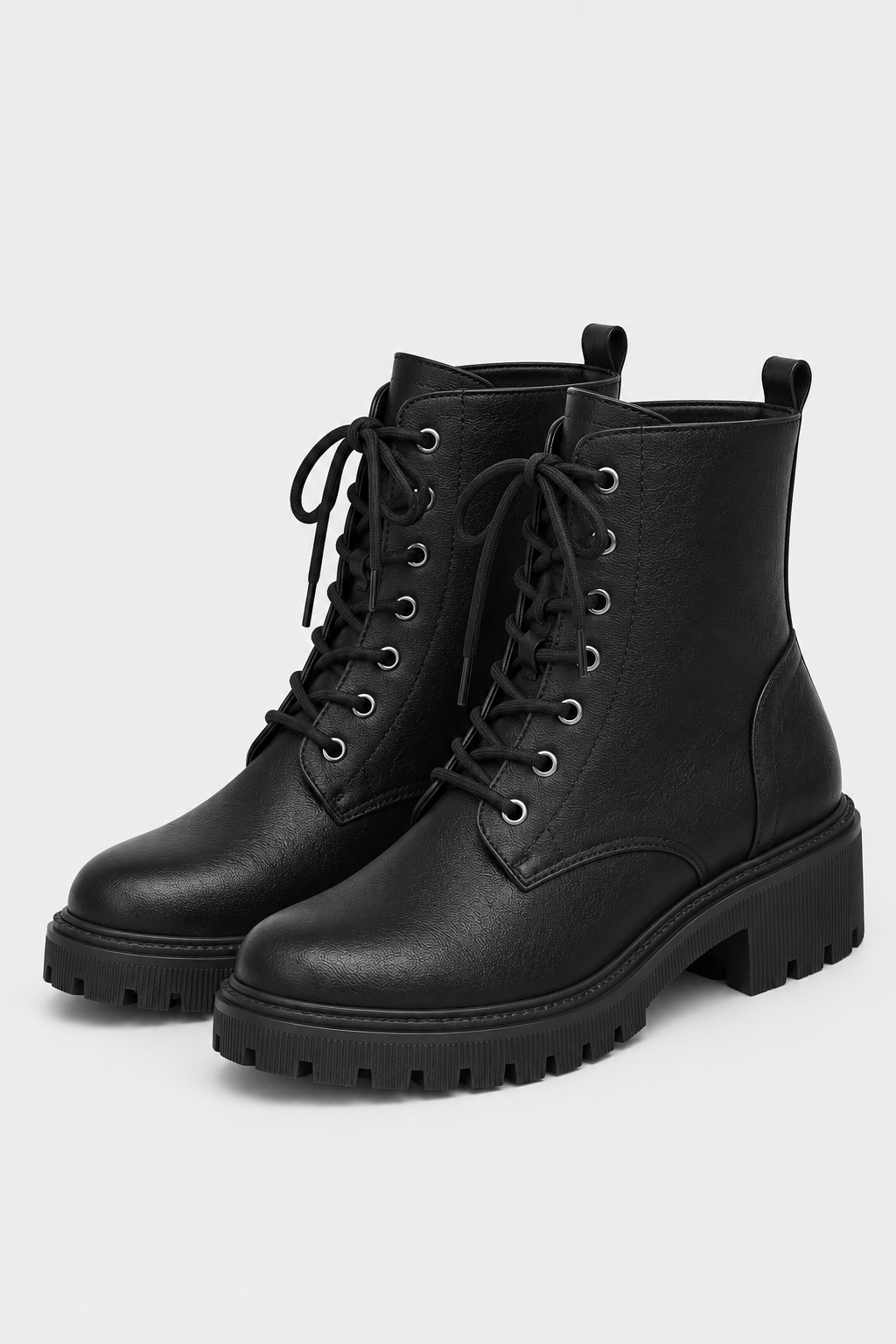 Women’s Ranger Lug Sole Ankle Boots – Side Zip Combat Booties