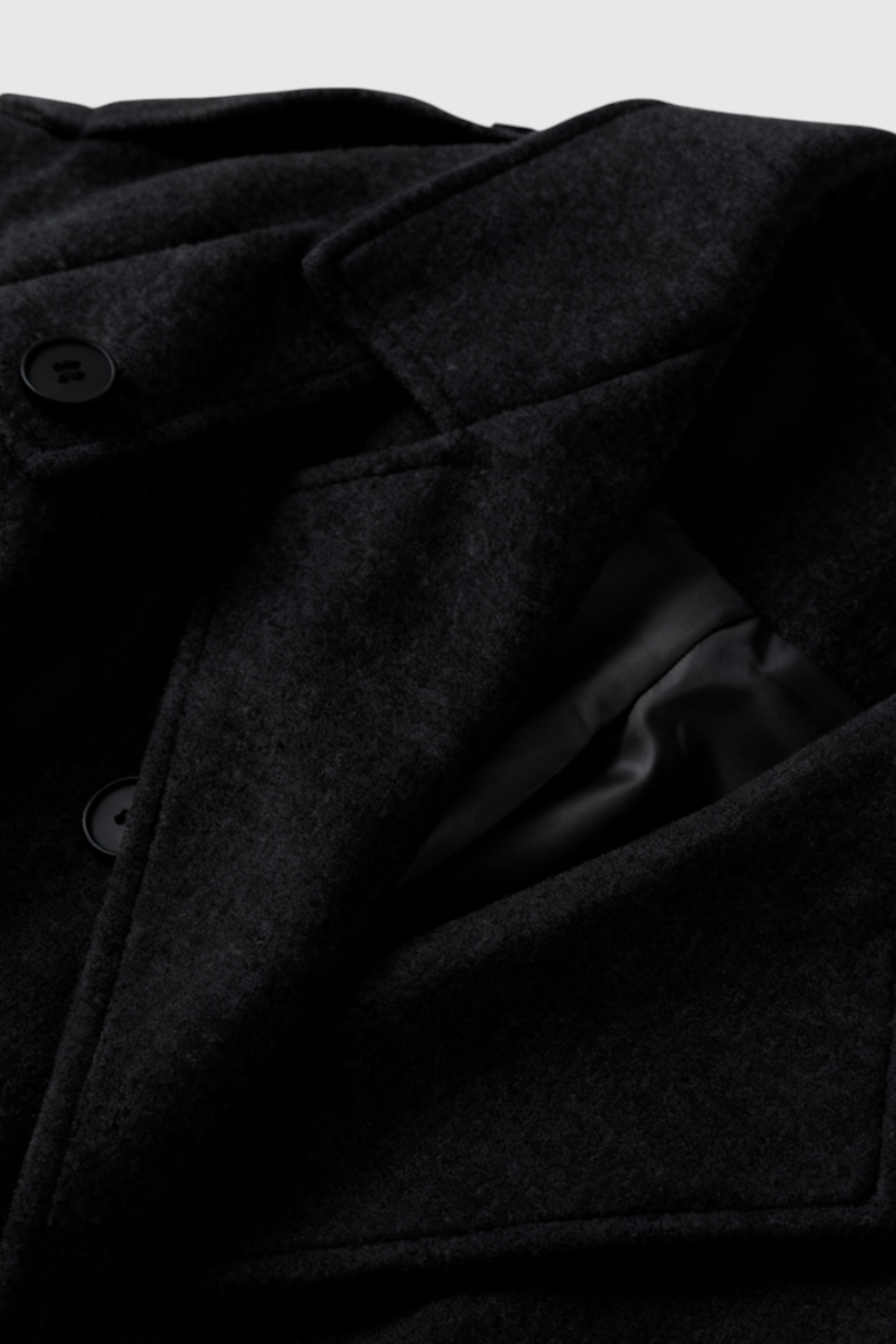 Coat : Women's Black Double-Breasted Long Trench Coat with Belt in van Vanda Liamo