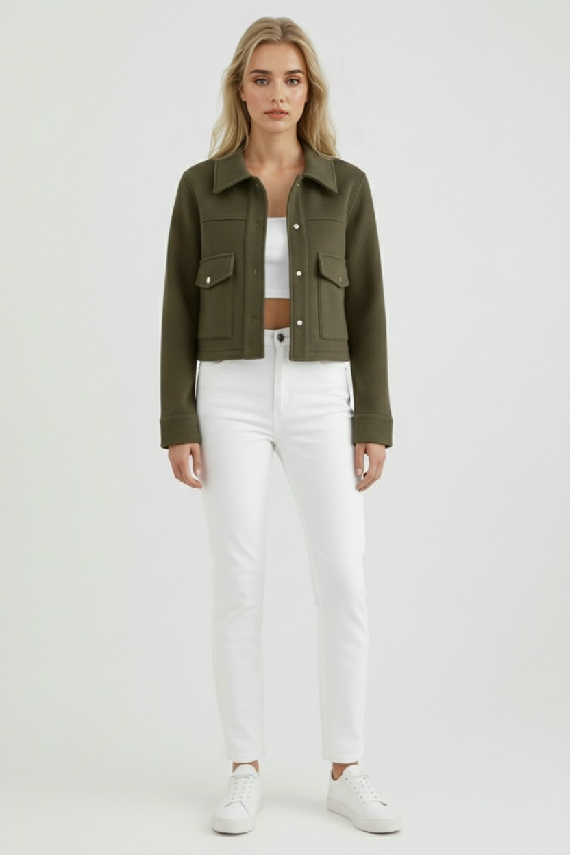 Jacket : Women's Jacket - Army Green in van Vanda Liamo