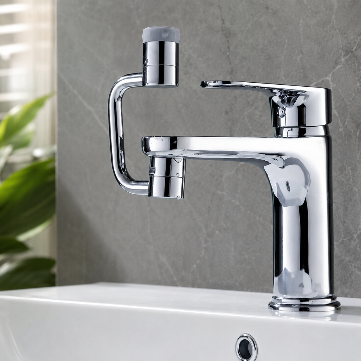 Rotating Universal Faucet Extender Attachment
