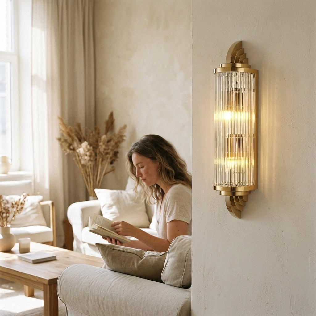 Gatsby Wall Lamp - Art Deco Elegance in Gold