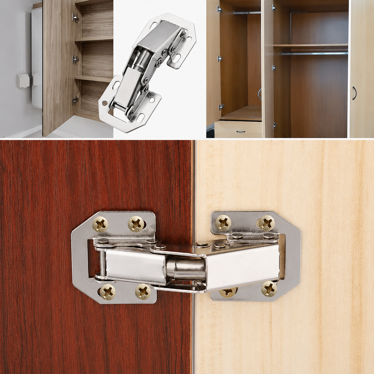 Soft-Close Frameless Cabinet Hinges (10 Pieces)